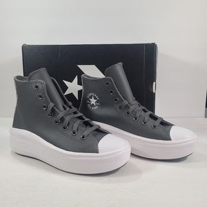 Converse CTAS Move Hi Platform Sneakers Iron Grey Women Size 9.5